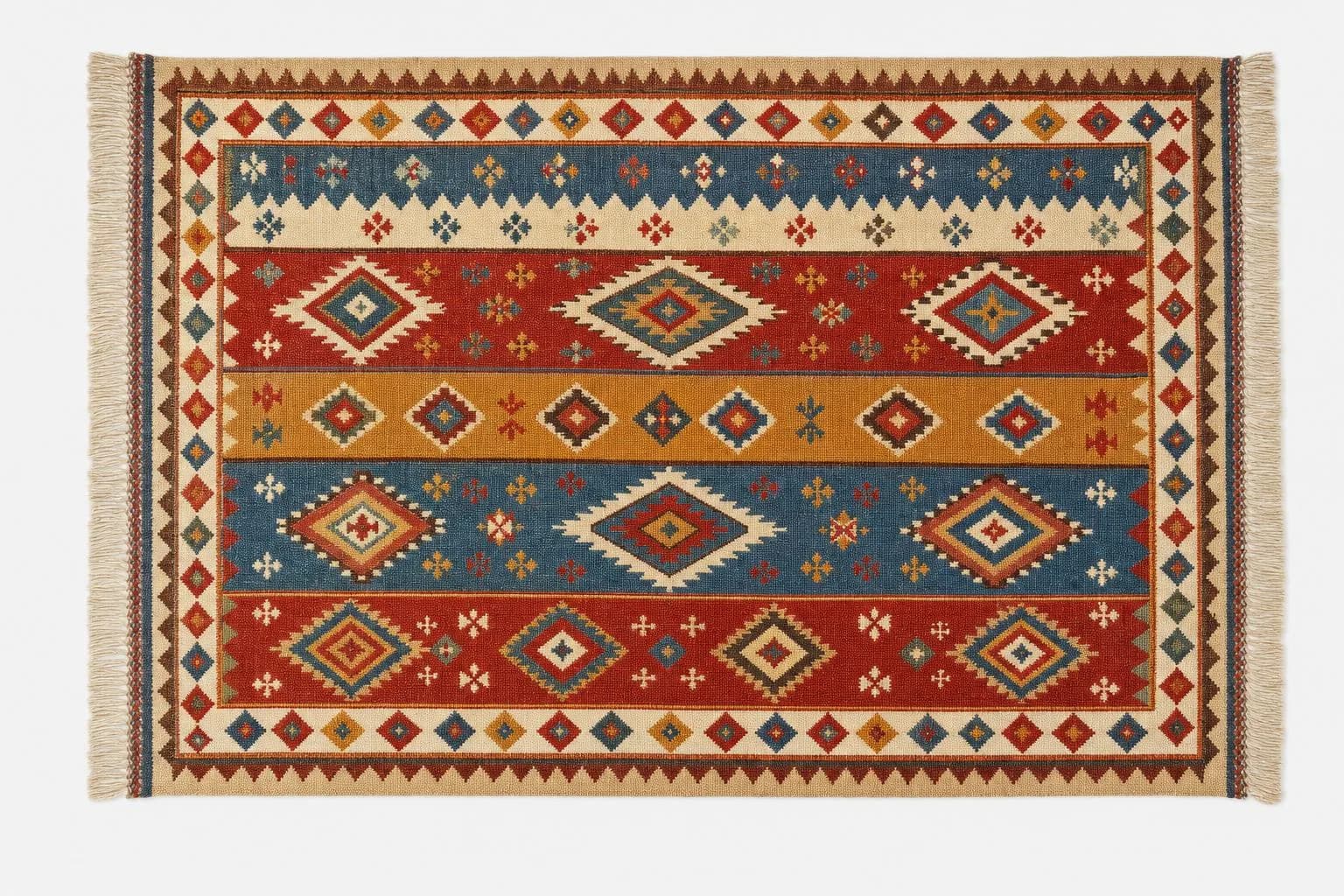 Teppiche aus Kelim & Flachgewebe: typische Muster, Farben und Knüpfungen