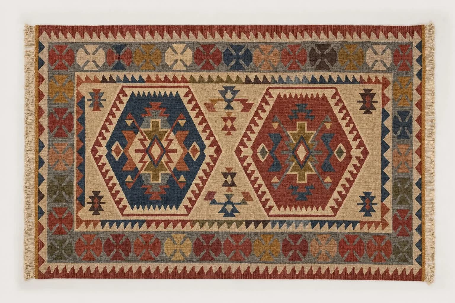 Kelim Anatol Teppich (Kilim Anatolien) – Kelim & Flachgewebe: typisches Muster und Farben